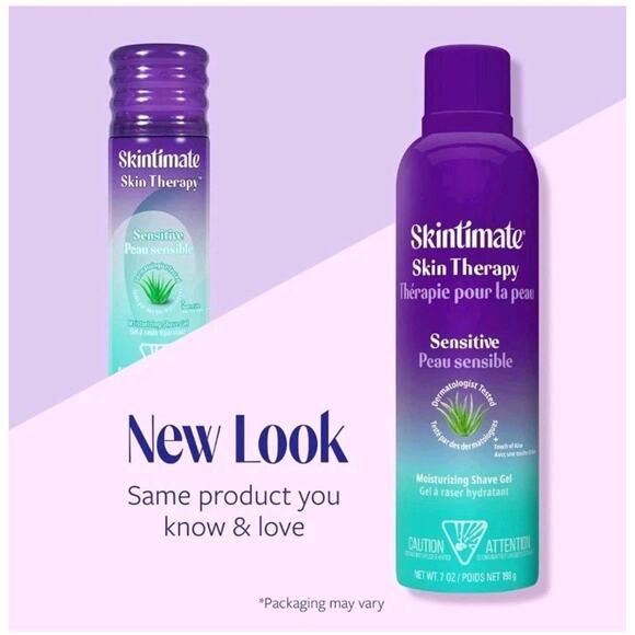 Skintimate Skin Therapy Sensitive Skin Moisturizing Shave Gel for Women-7 oz 2pc - Picture 3 of 6
